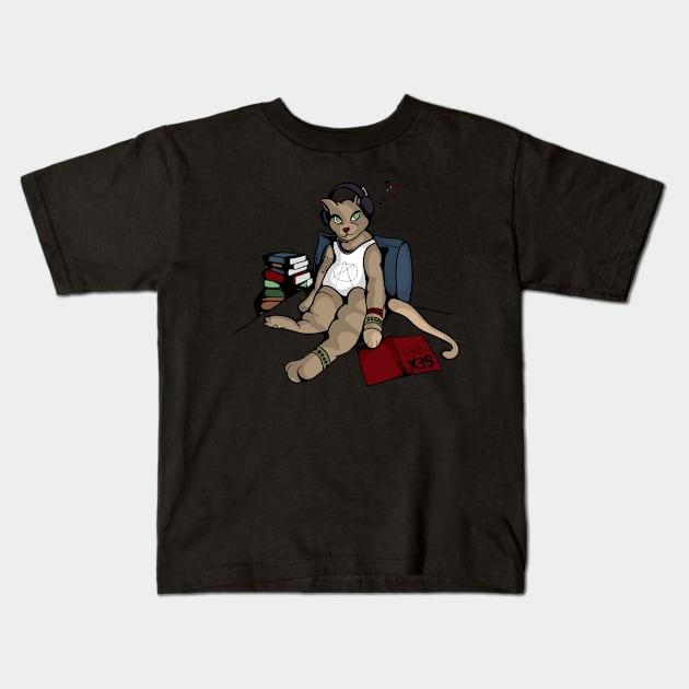 Zodiac Cat Series- Scorpio Kids T-Shirt by VoneS